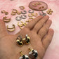Heart hoops silver and gold