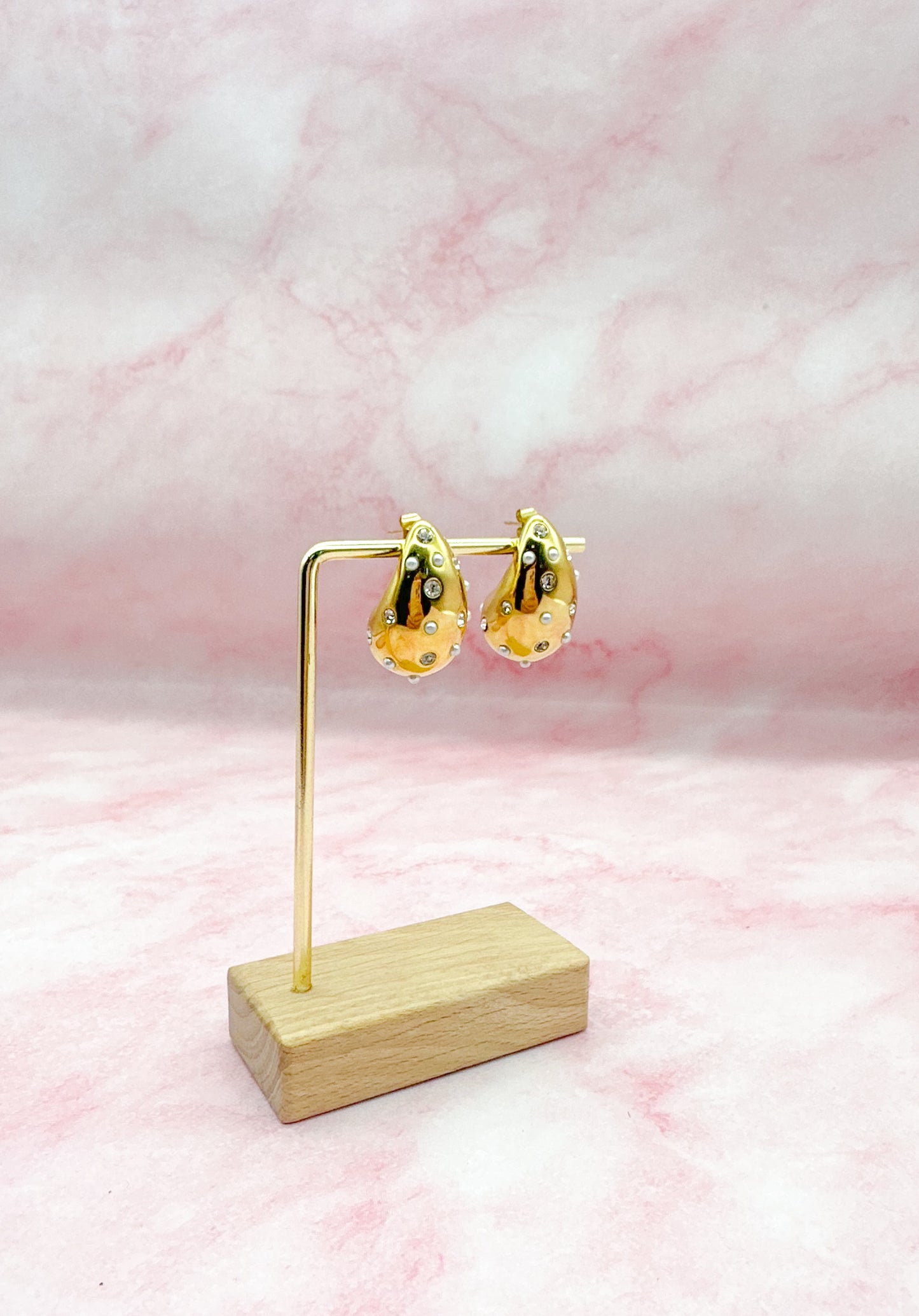 Drops with crystals