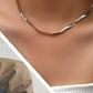 Two-color crossed choker