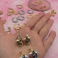 Heart hoops silver and gold
