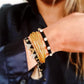 Set of Gold and Black Hearts Bracelets