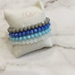 Set of Bracelets with Many Crystals